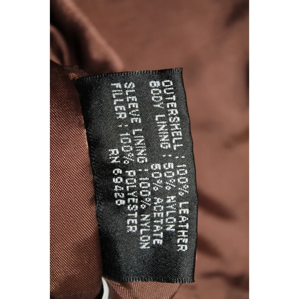 Adventure Bound Originals Brown Leather Bomber Motorcycle Jacket Mens M